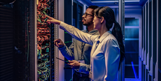 Inside a data centre