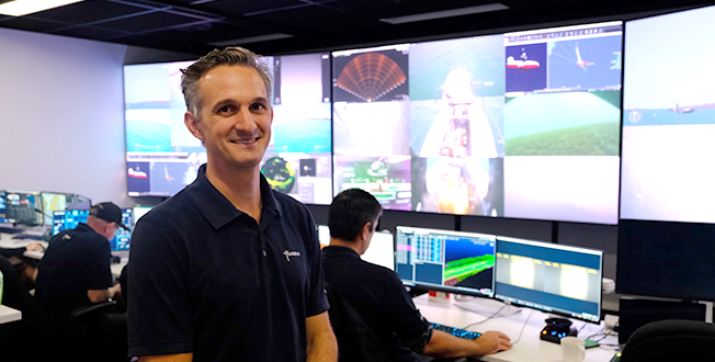 Stefan in the remote operations control room