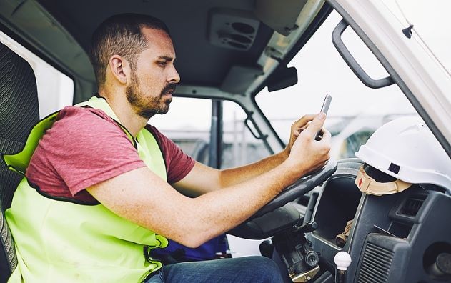 Phones are everywhere - even in trucks